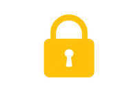 Help me create an icon for a lock. Make the width and height of the image itself equal. The icon itself should be #ECB80D (goldish yellow). 