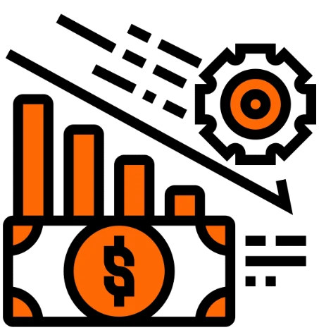 a bill with a downhill gear signaling more money